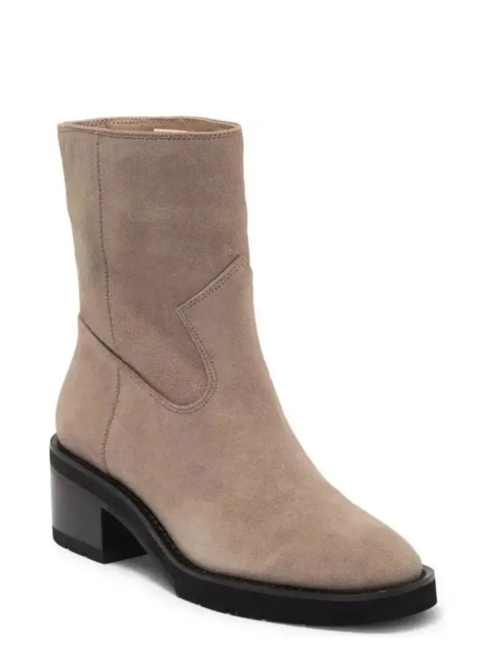 Stuart Weitzman Boulevard No Box / Has Dust Bag Moto Suede Bootie Topo Taupe